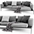 Flexform Lifesteel: Premium Sectional Sofa 3D model small image 3