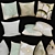 Luxury Texture Decorative Pillows 3D model small image 1