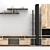 Modern Oslo TV Stand - Gray Oak & Black 3D model small image 1