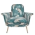 Elori La Redoute: Stylish Armchair with Print 3D model small image 3