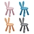 Nordic Animal Chairs: Elch and Kaninchen 3D model small image 4