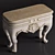 Elegant Wood & Marble Console 3D model small image 2