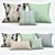 Modern Pillow Set: Sleek and Stylish. 3D model small image 1