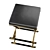Sleek Olivier Barstool: Cushioned Leather Seat 3D model small image 3