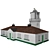 Sent-Bis Lighthouse: Elegant Maritime Beacon 3D model small image 3