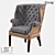 LoftDesigne 4180 Armchair - Modern Wood and Fabric Seating 3D model small image 1