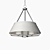Hinkley Cole Brushed Nickel Pendant 3D model small image 1