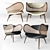 Elegant Mudhif Armchair | Luxury Seating 3D model small image 1