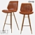 Industrial Metal Bar Stool - LoftDesigne 2697 3D model small image 1