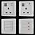 Schneider ZENcelo White Switches & Sockets 3D model small image 2