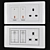 Schneider ZENcelo White Switches & Sockets 3D model small image 4
