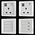 Schneider ZENcelo White Switches & Sockets 3D model small image 8