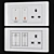 Schneider ZENcelo White Switches & Sockets 3D model small image 9
