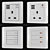 Schneider ZENcelo White Switches & Sockets 3D model small image 11