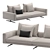 Luxurious Hermes Sofa: Ultimate Comfort & Style 3D model small image 1