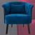 Elegant Lumire Armchair: PBR-ready Design 3D model small image 4