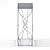 Mirrored Metal Console Table 3D model small image 5