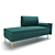 Minimalist Emerald Couch 3D model small image 1