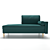 Minimalist Emerald Couch 3D model small image 3
