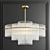 Ethereal Glow Glass Chandelier 3D model small image 1