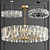 Ruby Gold Crystal Chandelier 3D model small image 1