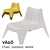 Modern Outdoor Easy Chair - IKEA PS VÅGÖ 3D model small image 1