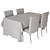 Modern Table and Chair Set 3D model small image 3