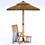 Sambesi Straw Umbrella: Stylish Shade on Sunny Days 3D model small image 6