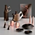 Industrial Copper Decor Set 3D model small image 1