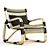 Rattan Chair, Black with Bindings 3D model small image 2