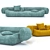 Modular Tactile Sofa 3D model small image 2