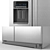 Ikea Nutid Side-by-Side Fridge: Sleek & Spacious 3D model small image 3