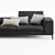 Luxury Italian Leather Sofa 3D model small image 2