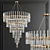 Elegant Cosmic Glow: Sirius Chandelier 3D model small image 1