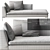 Spacious Charles Sofa Set 3D model small image 4