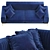 Nirvana Elegant 3-Seater Sofa Bed 3D model small image 2