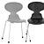 Sleek Monochrome Ant Chair 3D model small image 3