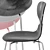 Sleek Monochrome Ant Chair 3D model small image 4