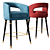 Stylish Ellen Bar Chair 3D model small image 1