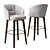 Sleek and Stylish Minotti Amelie Stool 3D model small image 3