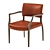 Mid-Century Luccio Oak Dining Chair 3D model small image 1