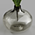 Bubble Glass Vase: H18 Gray Tinted 3D model small image 2