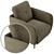 Jimi Lounge Chair: Stylish & Comfortable 3D model small image 2