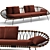 Zanaboni Edizioni Red Oval Sofa 3D model small image 2