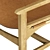 Danish Inspired Leather & Oak Bench 3D model small image 4