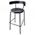 Yngvar Anthracite Bar Stool 3D model small image 1