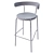 Yngvar Anthracite Bar Stool 3D model small image 2