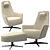 Valentina Swivel Armchair: Stylish and Comfortable 3D model small image 1