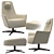 Valentina Swivel Armchair: Stylish and Comfortable 3D model small image 2