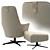 Valentina Swivel Armchair: Stylish and Comfortable 3D model small image 4